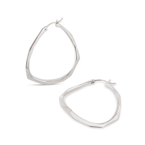 Thalassa Large Faceted Statement Hoops