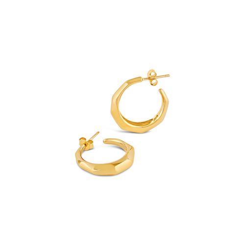 Thalassa Tapering Faceted Chunky Hoops