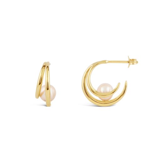 Toro Pearl Double Hoops 