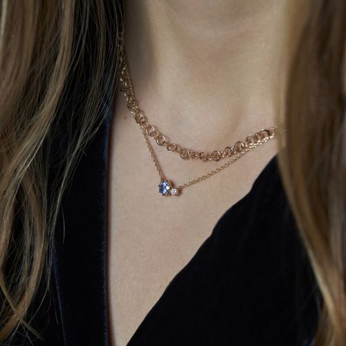 Elyhara Sapphire and Diamond Duo Pendant 