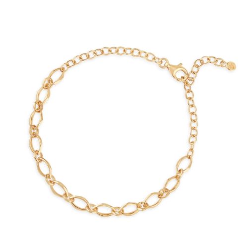 Thalassa Solid Gold Faceted Link Bracelet