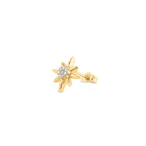 14K Gold Sunbeam Lisbeth Single Diamond Stud Earring