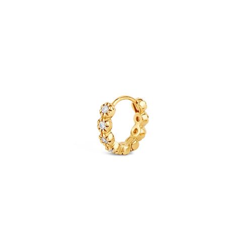 Forget Me Not Recycled Gold Single Diamond Hoop