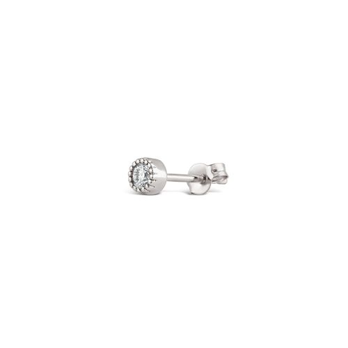 Single Jasmine Lab-Created Diamond Round Stud