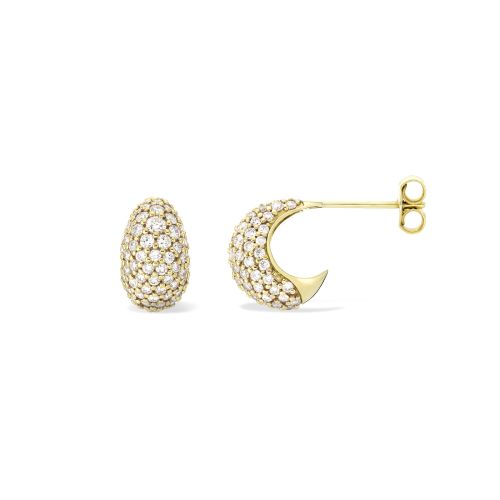 Signature Mini Scoop Pave Hoop Earrings