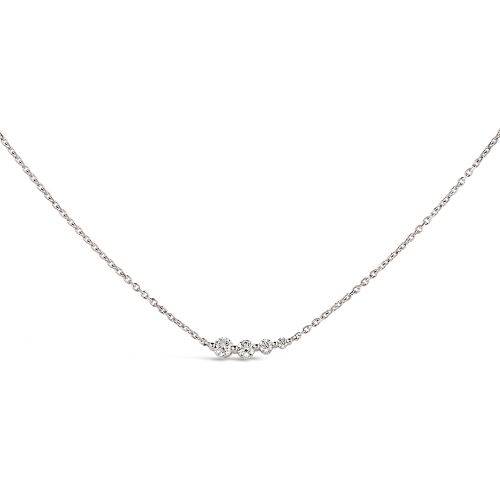 Shuga Solid Gold & Created Diamond Tapering Scoop Necklace