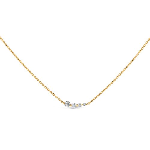 Shuga Solid Gold & Created Diamond Tapering Scoop Necklace