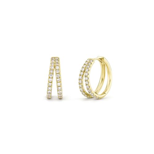Signature Duo Lab-Created Diamond Huggie Hoops