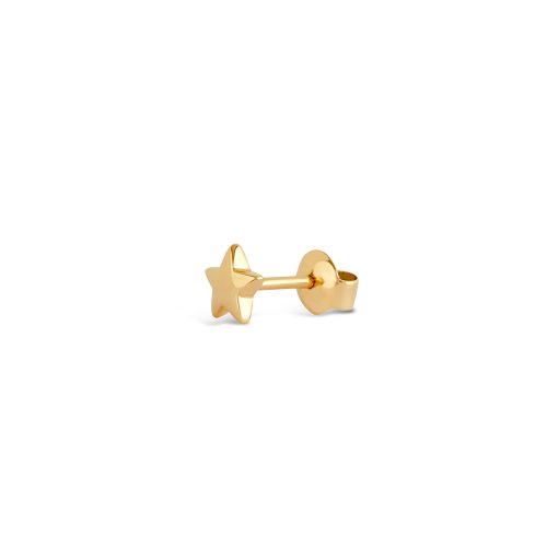 Recycled Single Gold Tiny Star Stud