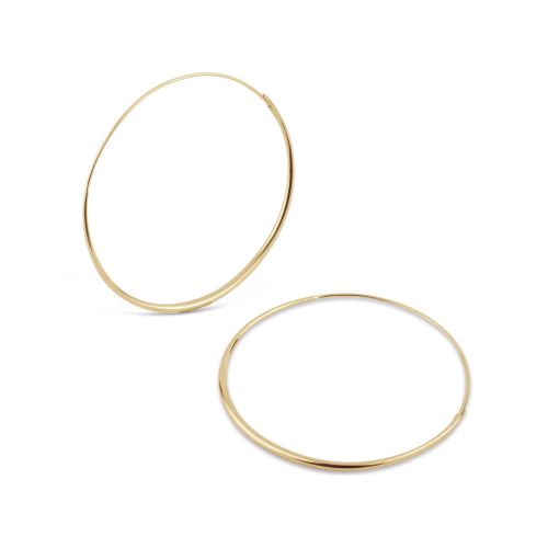 Large Solid Gold Hoop Earrings