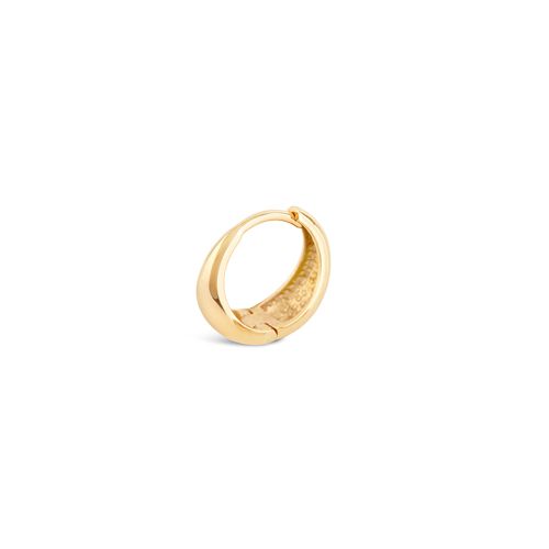 Single Scoop Solid Gold Mini Huggie Hoop 