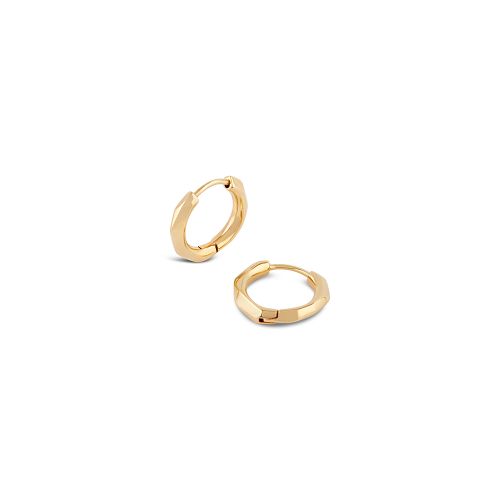 Solid Gold Thalassa Mini Faceted Huggie Hoops