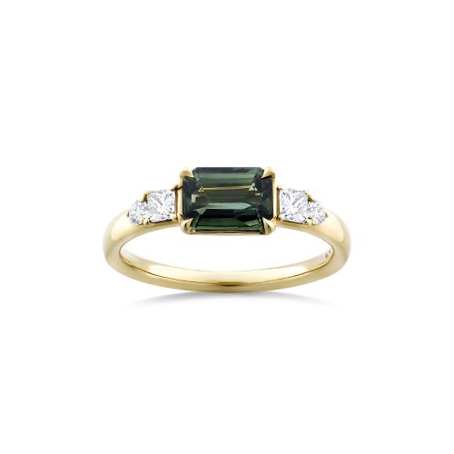 Lena Green Sapphire & Diamond Ring 