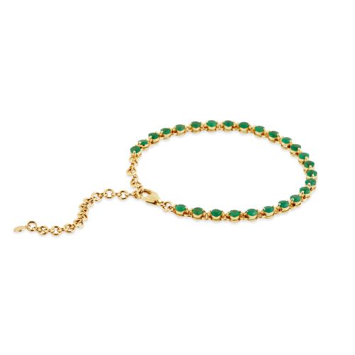 Shuga 14K Gold Emerald Tennis Bracelet 