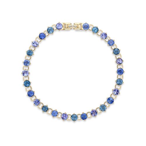 Shuga 4mm Blue Precious Gemstone Tennis Bracelet