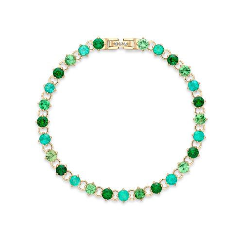 Shuga 4mm Green Precious Gemstone Tennis Bracelet