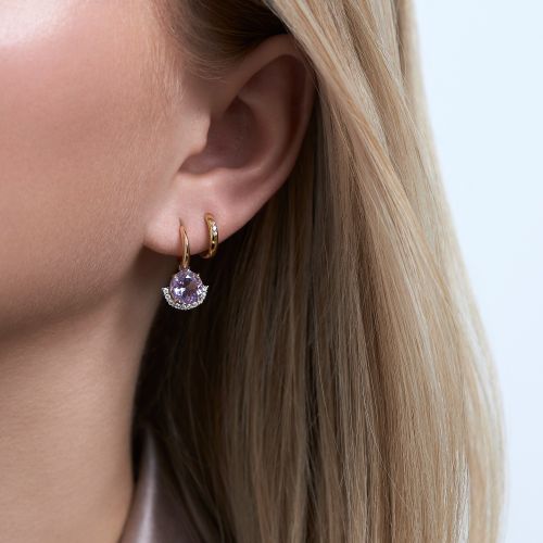 Libby Amethyst & Lab-Created Diamond Drops
