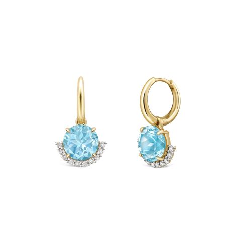 Libby Topaz & Lab-Created Diamond Drops