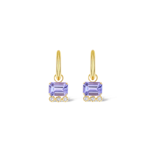 Betony Tanzanite & Lab-Created Diamond Drops