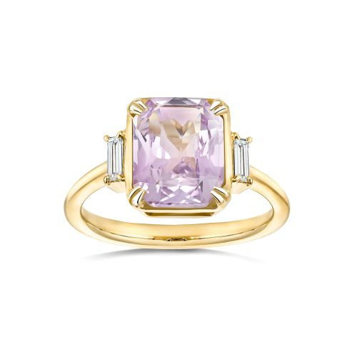 Mae West Purple Sapphire & Diamond Ring 