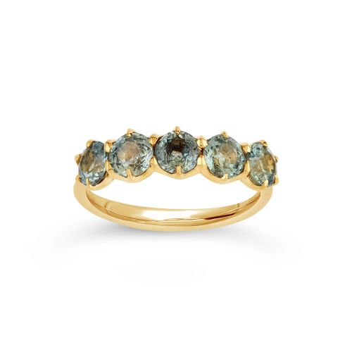 Elyhara 18k Gold Sapphire Five Stone Ring  
