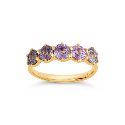 Elyhara 18k Gold Ombre Sapphire Five Stone Ring  