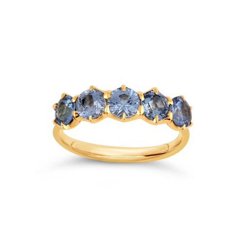 Elyhara 18k Gold Ombre Sapphire Five Stone Ring  