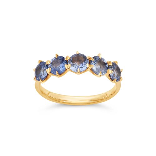 Elyhara 18k Fine Blue Sapphire Five Stone Ring