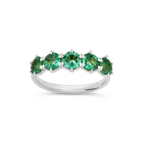 Elyhara 18K Fine Emerald Five Stone Ring