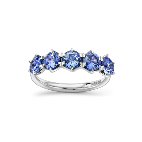Elyhara 18k Fine Azure Blue Five Stone Ring