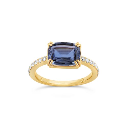 Laura 18K Fine Twilight Blue Sapphire & Diamond Ring