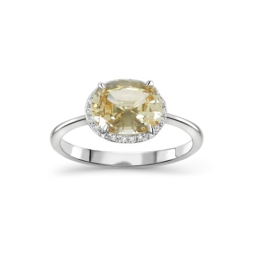 Mia Lemon Sapphire & Diamond Ring