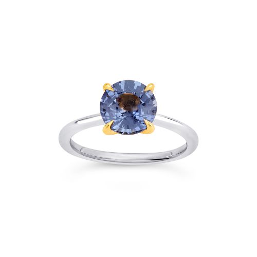 Lizzy 18k Gold Fine Dove Blue Sapphire Ring