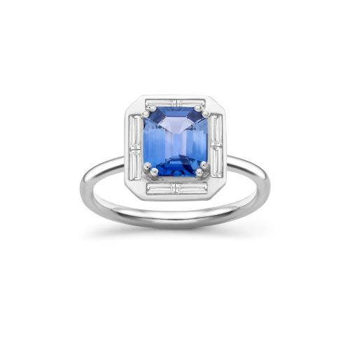 Heni Blue Sapphire & Diamond Ring