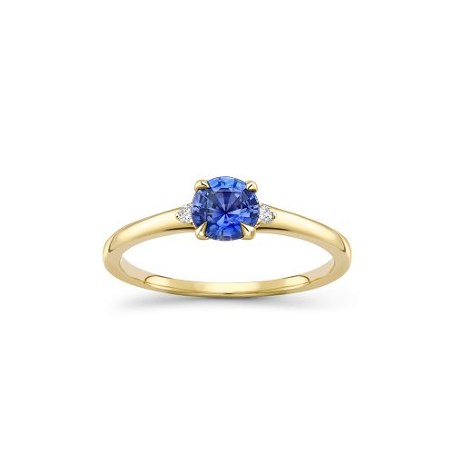  Kassia 18k Fine Royal Blue Sapphire & Diamond Ring