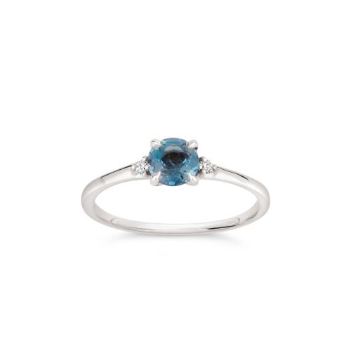 Kassia 18k Fine Aquamarine & Diamond Ring