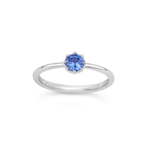 Ellie 18k Fine Blue Sapphire Solitaire Ring