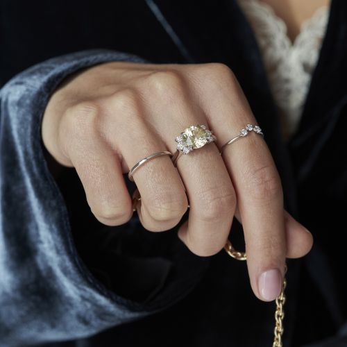 Krista Lemon Sapphire & Diamond Ring 