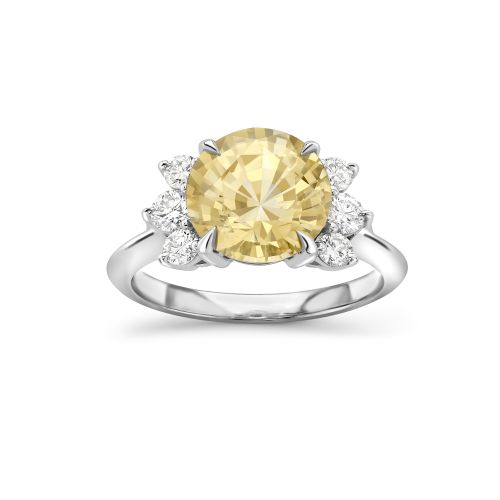 Krista Lemon Sapphire & Diamond Ring 