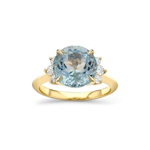 Krista Aquamarine & Diamond Ring