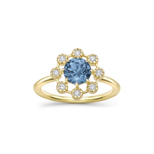 Celandine Teal Sapphire Ring