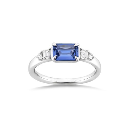 Lena Blue Sapphire & Diamond Ring 