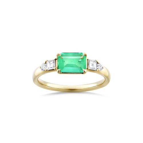 Lena Emerald & Diamond Ring 