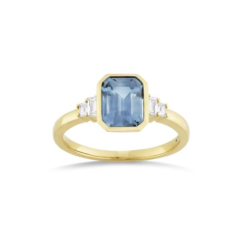 Mila Blue Sapphire & Diamond Ring 
