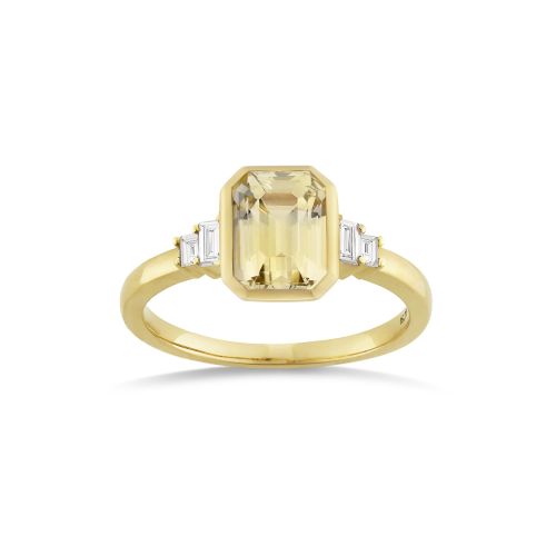 Mila Yellow Sapphire & Diamond Ring 