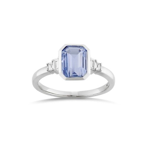 Mila Blue Sapphire & Diamond Ring 