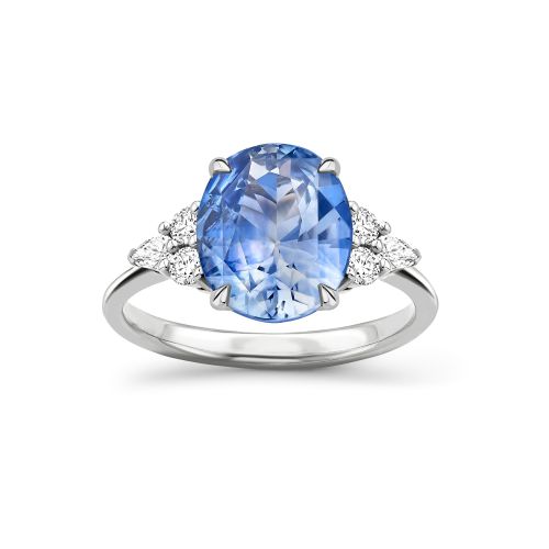 Edie Blue Sapphire & Diamond Ring 