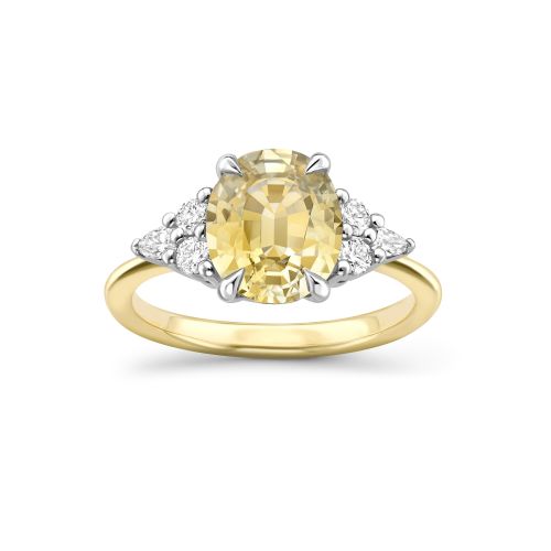 Edie Lemon Sapphire & Diamond Ring 