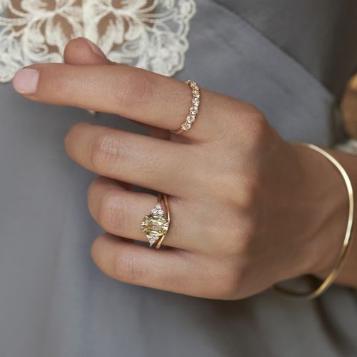 Edie Lemon Sapphire & Diamond Ring 