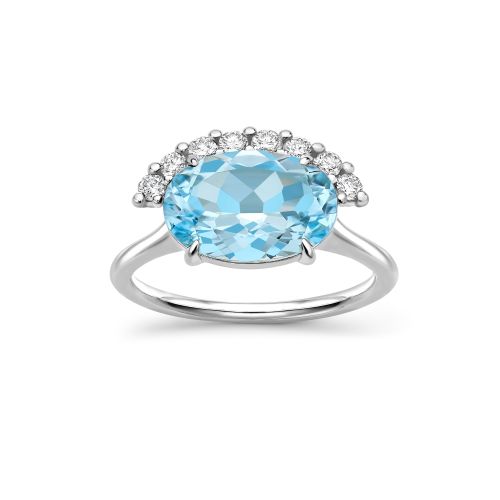 Libby Sky Blue Topaz Cocktail Ring